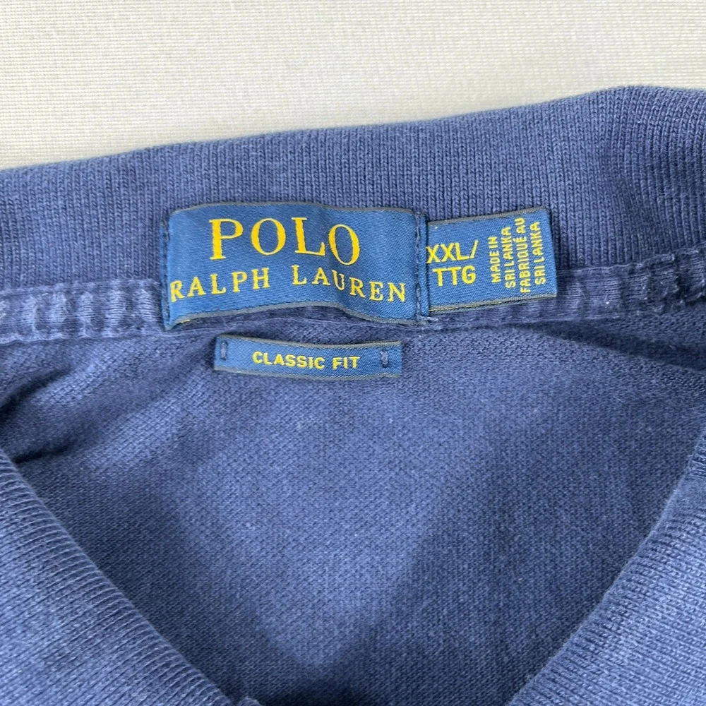 Polo Ralph Lauren Polo Shirt Classic Fit Navy Blue Red Pony Mens XXL